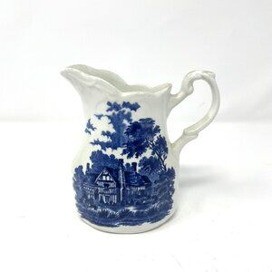 J&G Meakin Romantic England Creamer Lower Brockhampton Blue White Ironstone